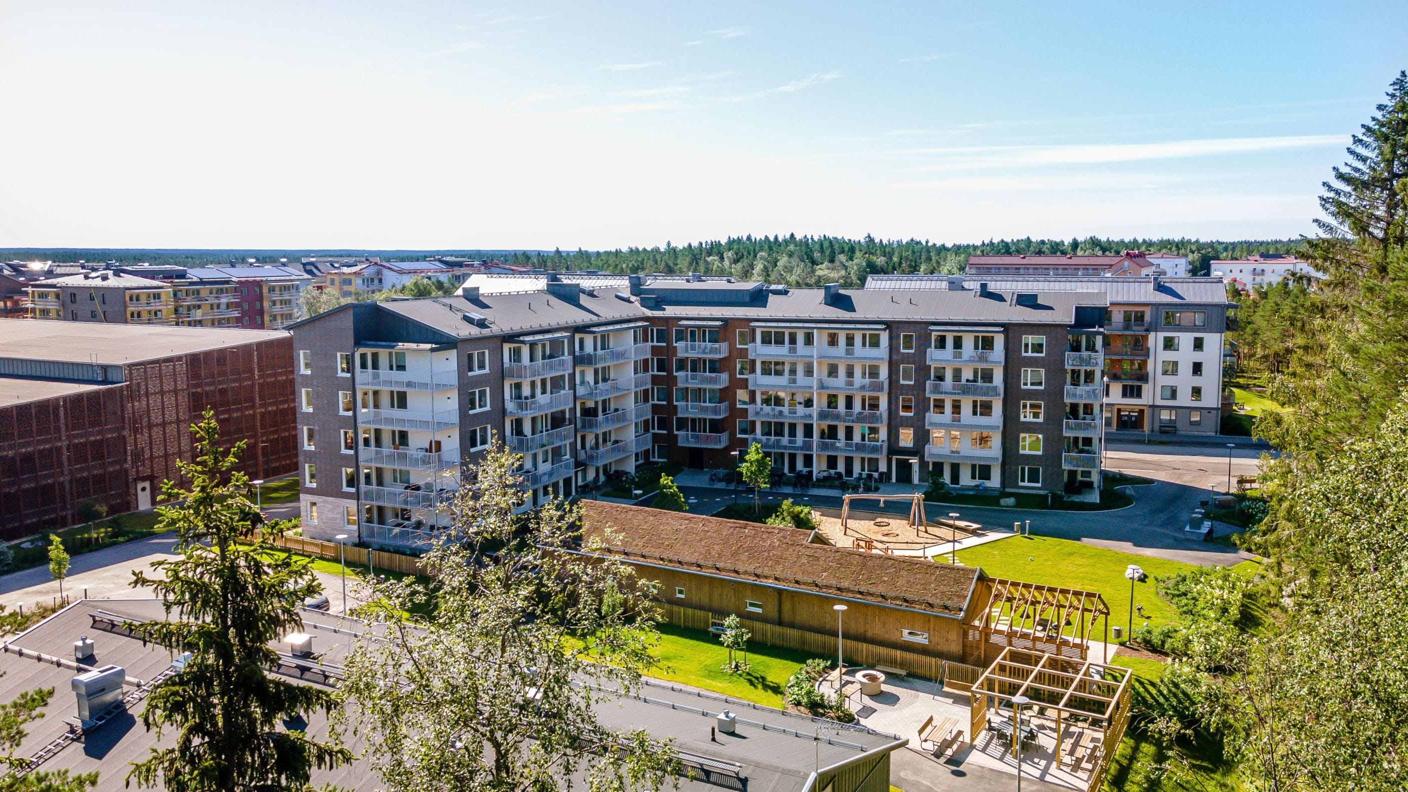 Gemensam innergård.