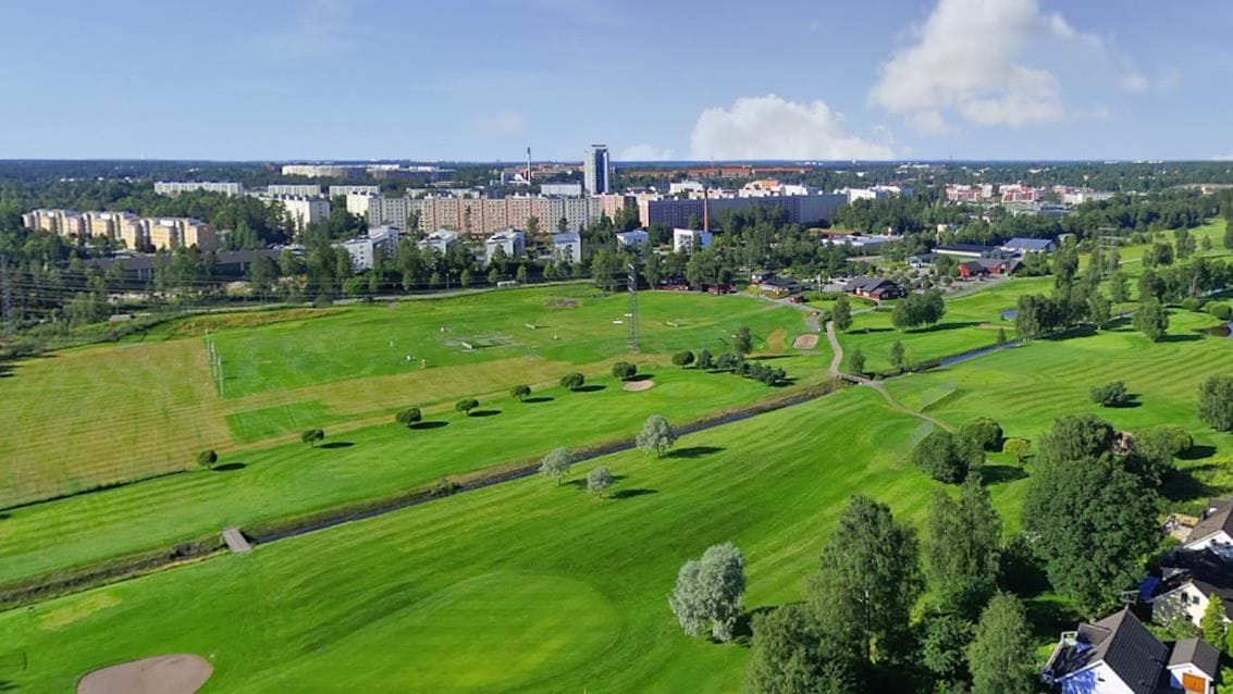 Flygfoto över Tyresö golfbana