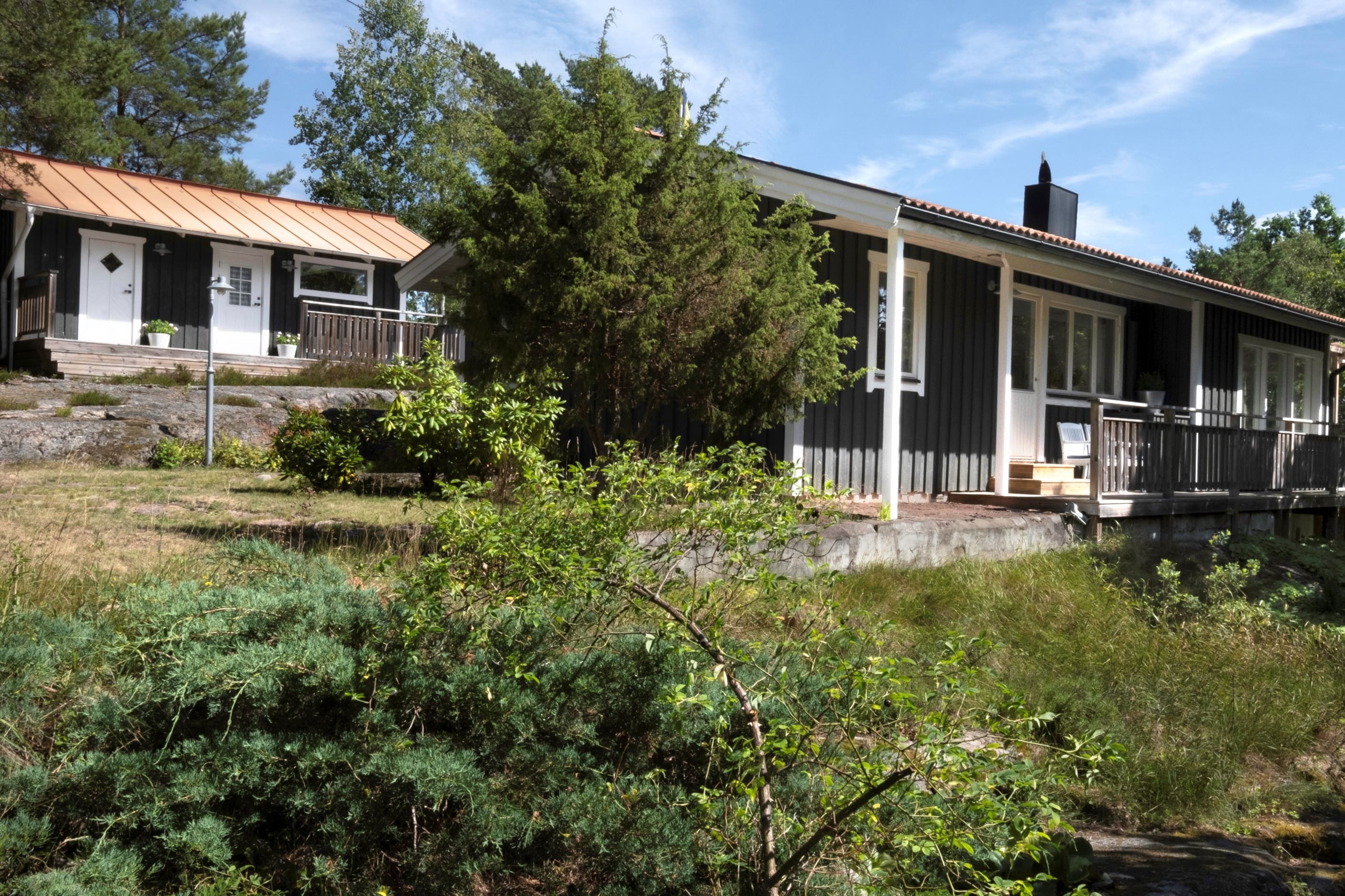 Huvudbyggnad och gäststuga
