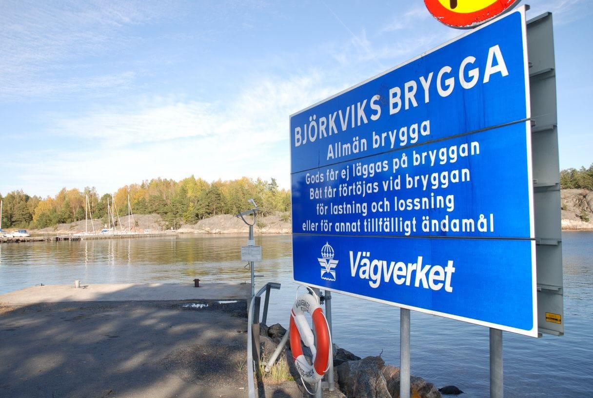 Björkviks brygga, nav i skärgården.