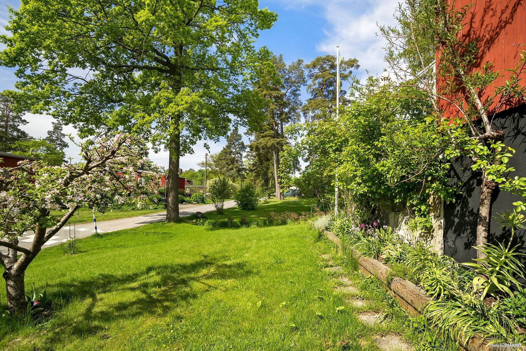 Höjdhagens signum; öppna trädgårdar, planteringar och fruktträd
