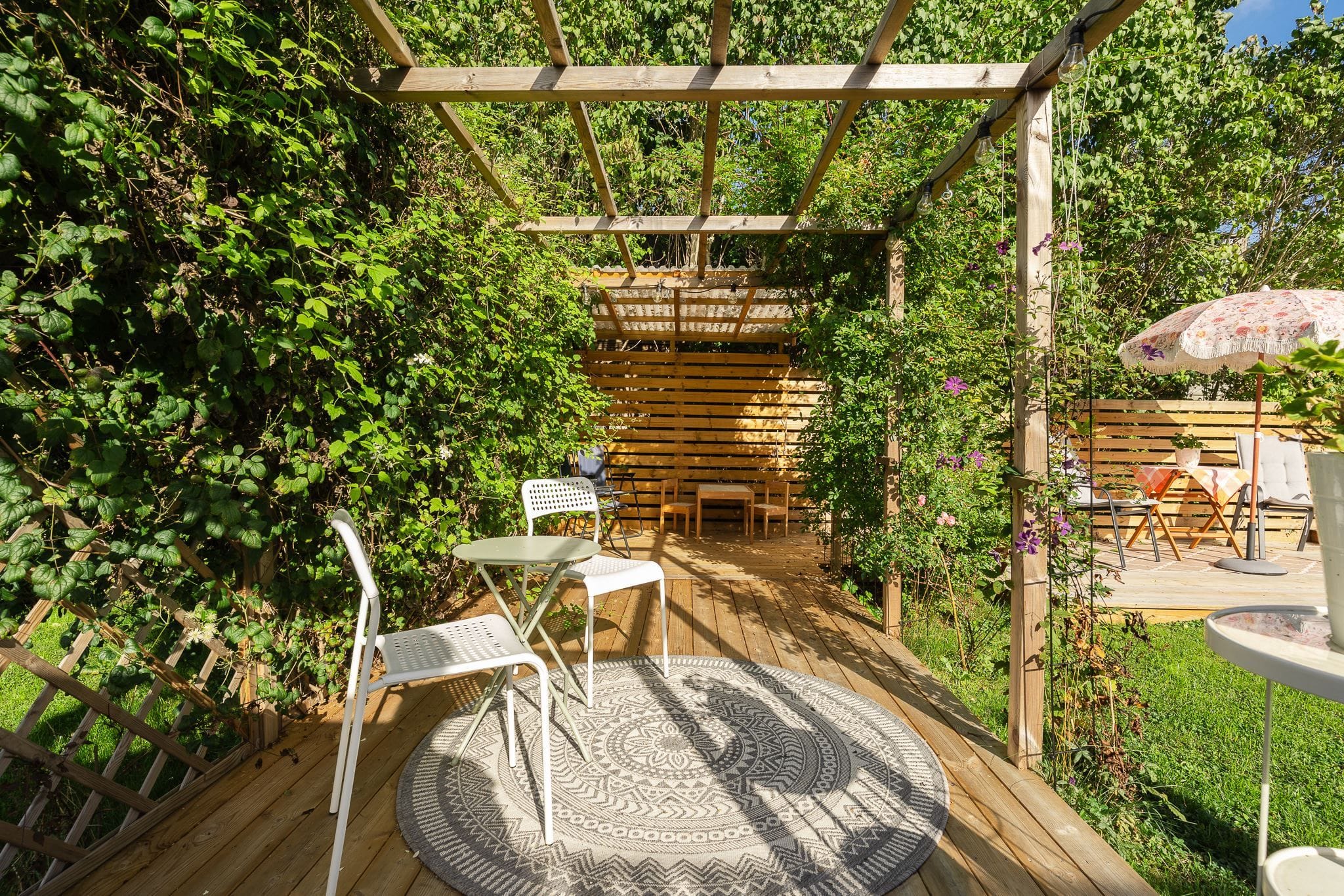 Pergola på baksidan