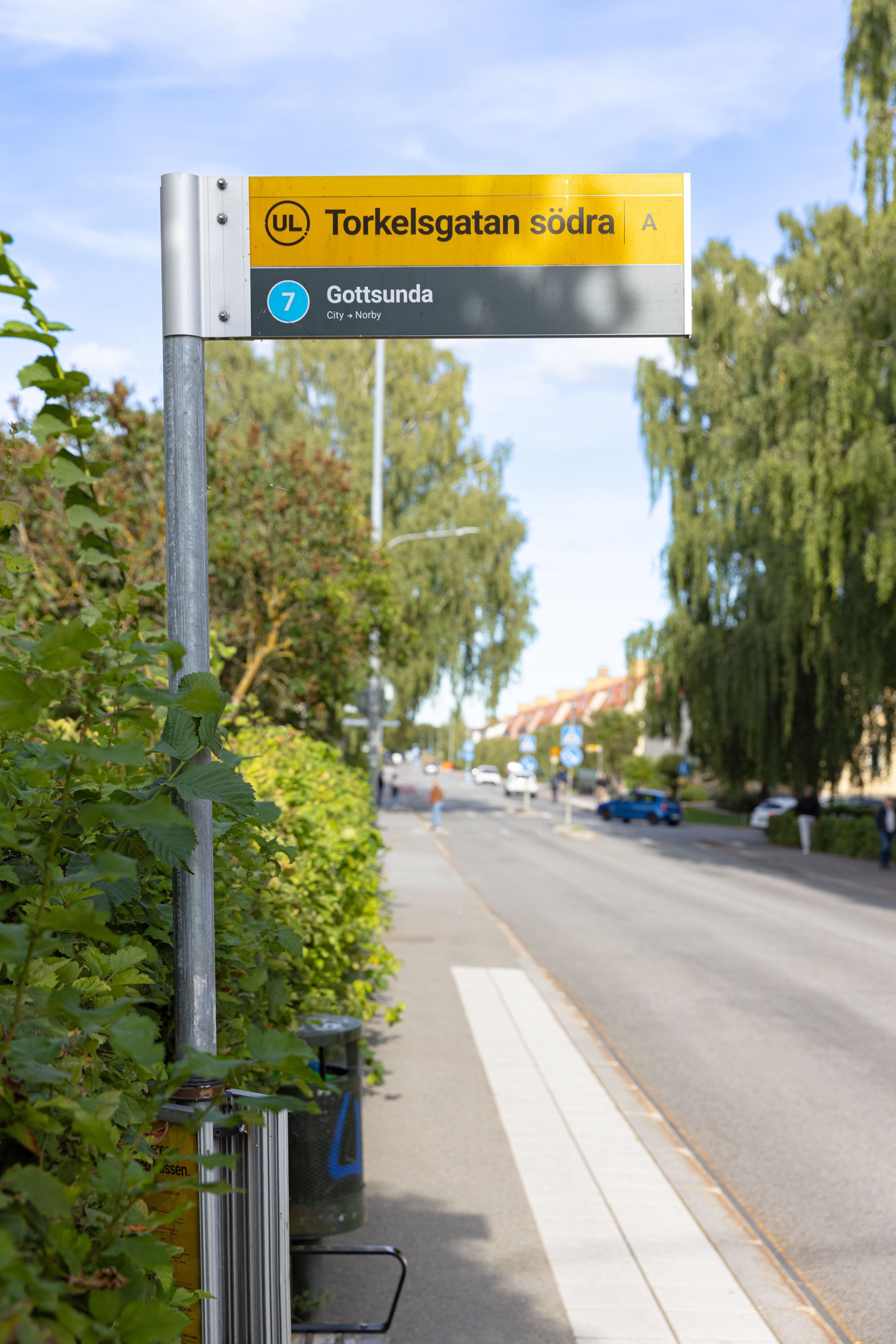 Nära till busshållsplatsen för linje 7
