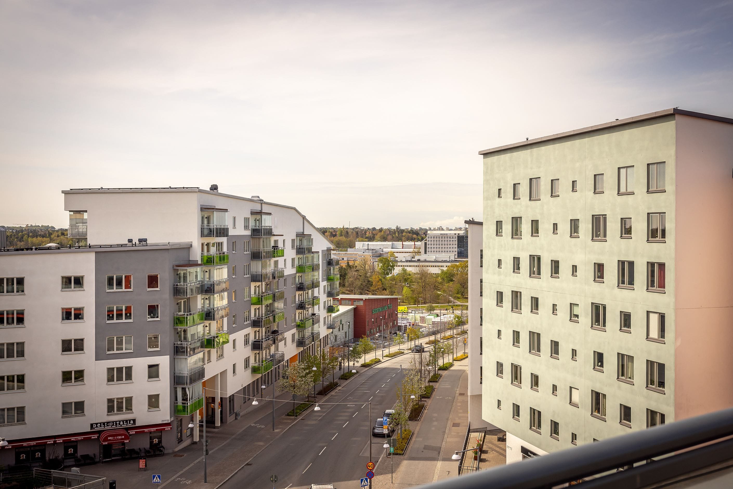 Utsikt från gemensam takterrass