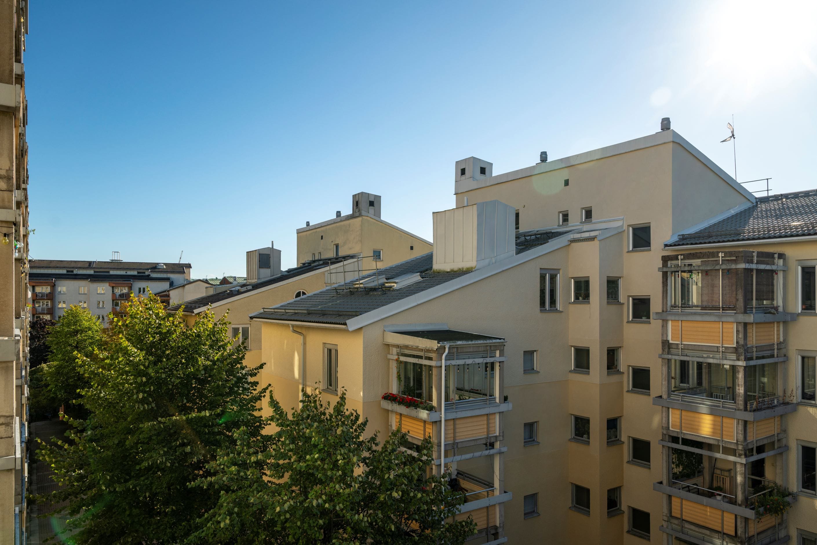 Soligt balkongläge