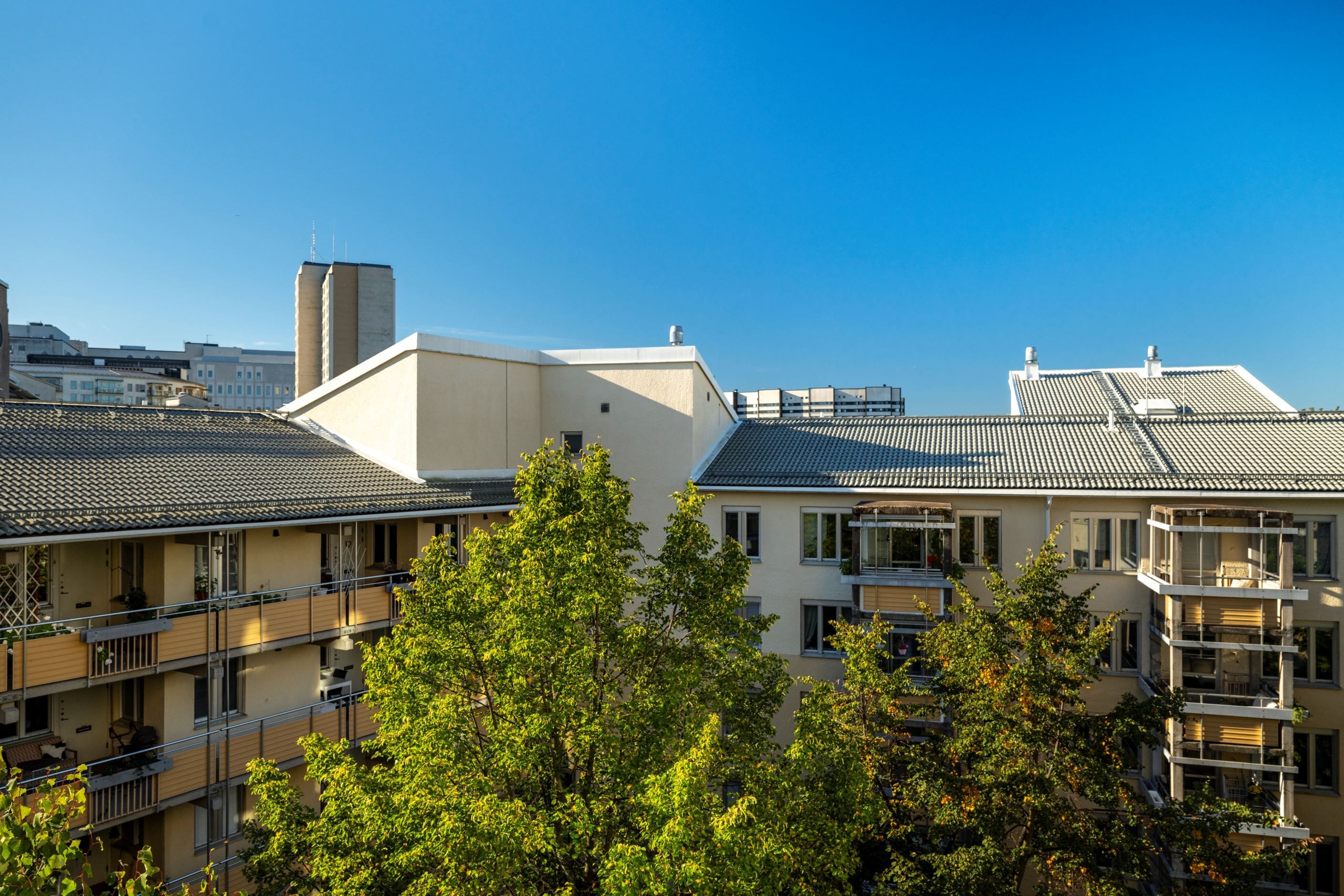 Soligt balkongläge