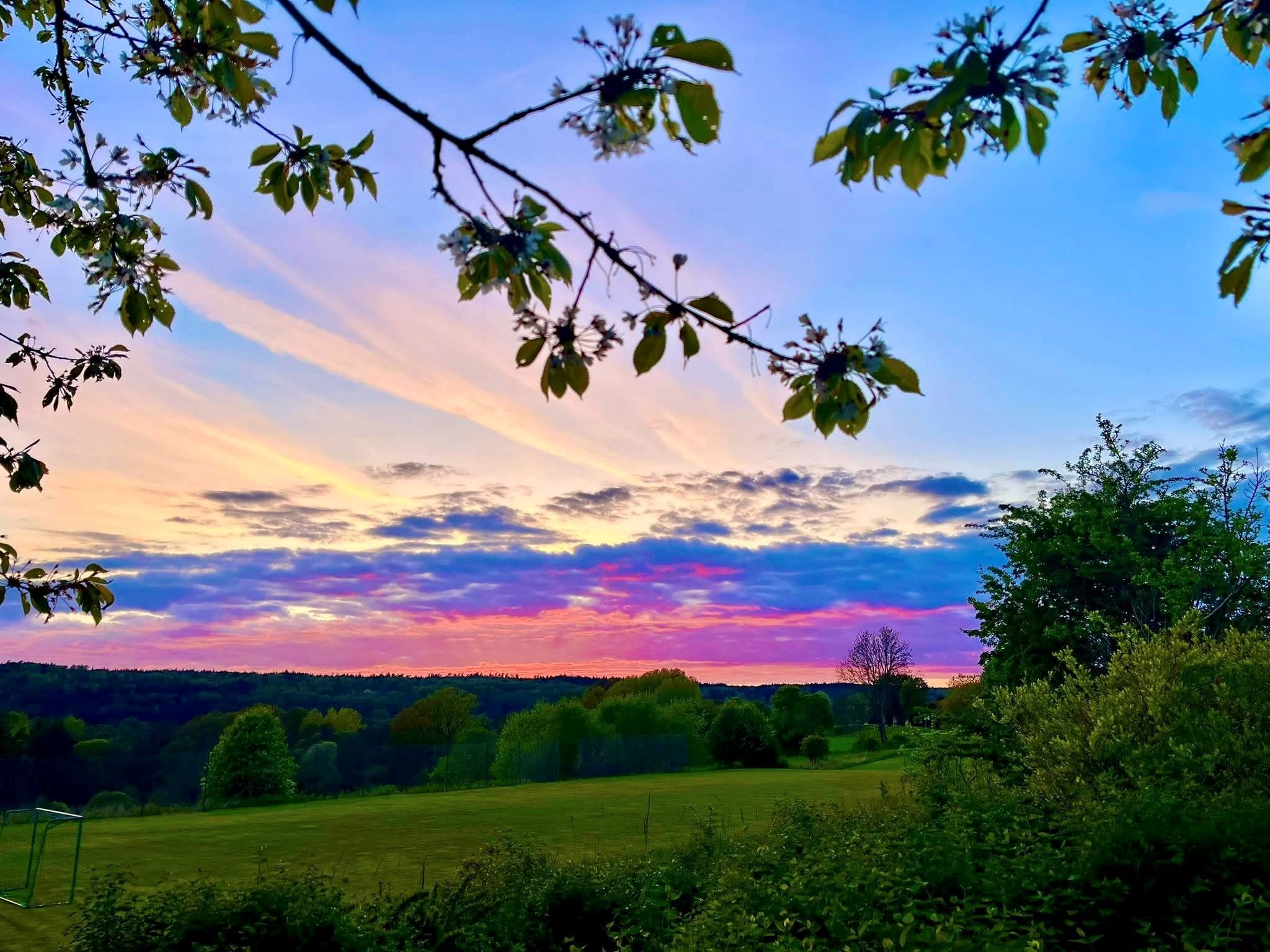 Skymningsbild från altanen