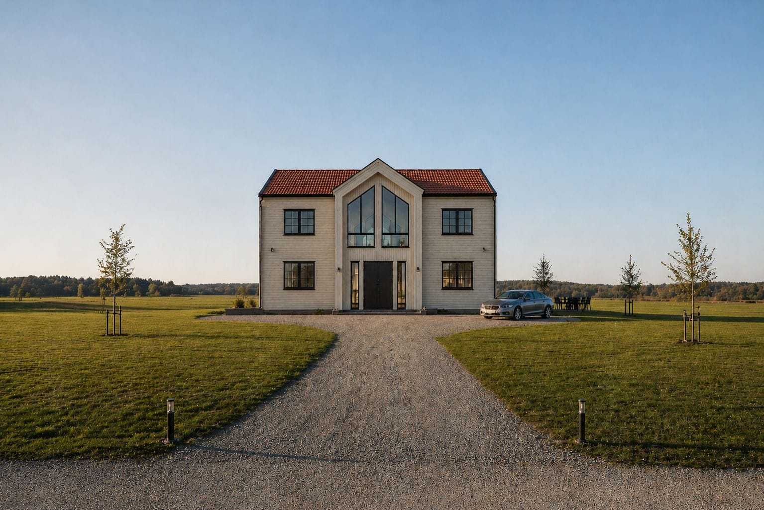 Renderad bild av husmodell